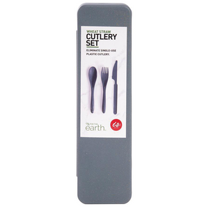 Wheat Straw Travel Cutlery Set - Charcoal