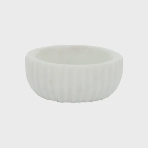 Mara Marble Pinch Bowl 10x4cm White
