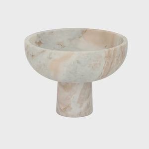 Marco Marble Footed Bowl 25x18cm Nude