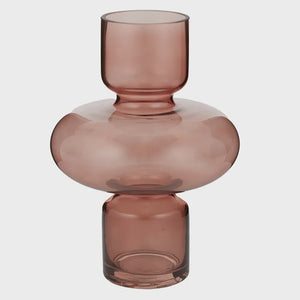 Marte Glass Vase 20x28cm - Nutmeg