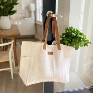 Washed Canvas Bag - Off White