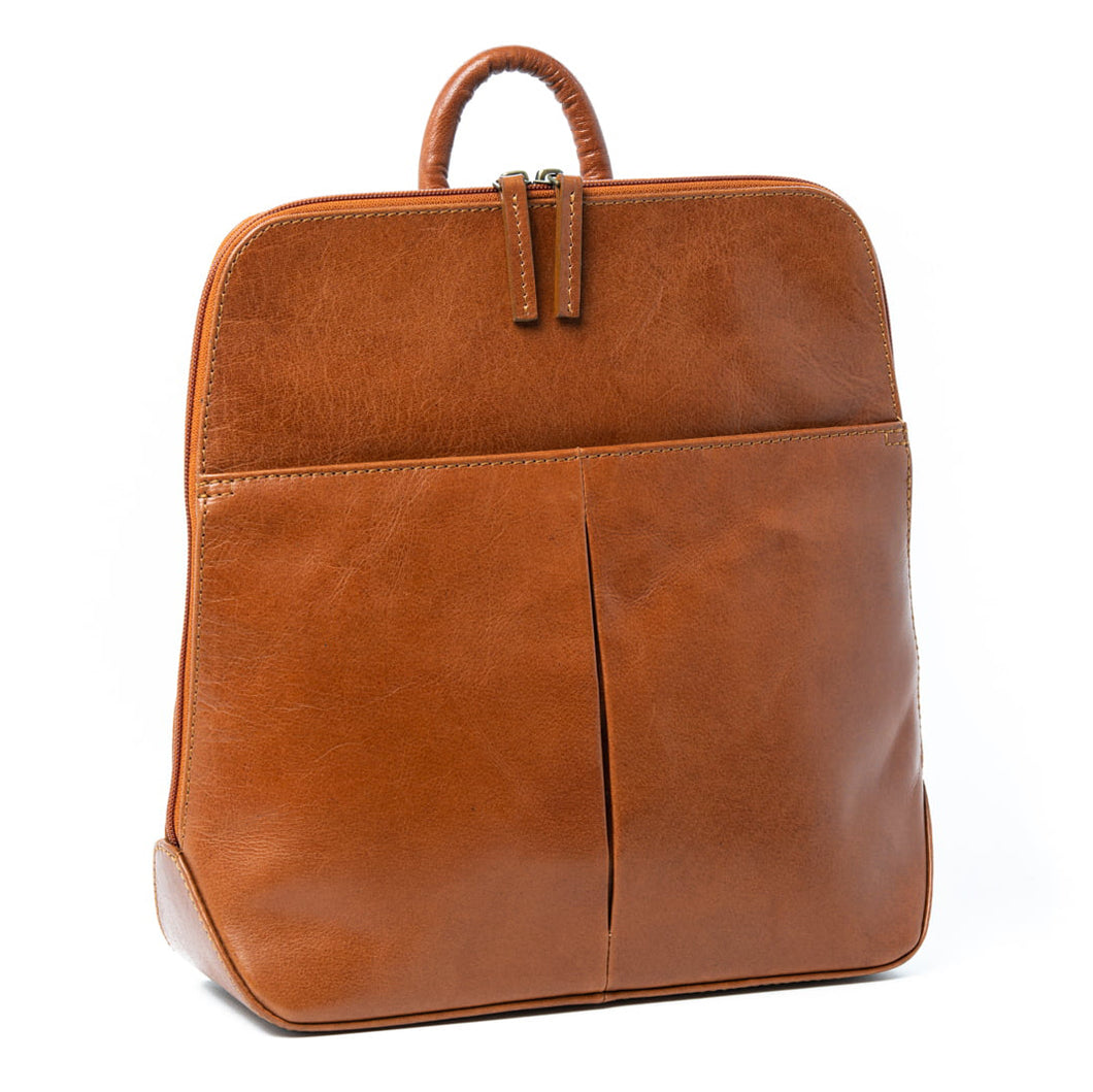 Pia Leather Backpack - Brown