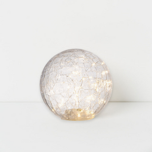 Capella LED Crackle Glass Ball 20cm