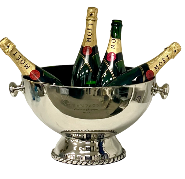 Rope Edge Champagne Bucket with Knobs 37x23cm