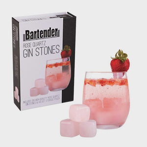 Rose Quartz Gin Stones Set w/ Bag