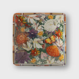 Square Trinket Tray - Bush Blooms 13x13cm