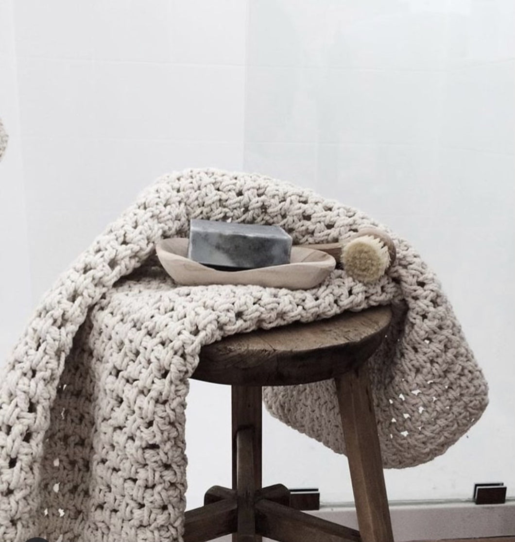 100% Organic Cotton Crocheted Bathmat